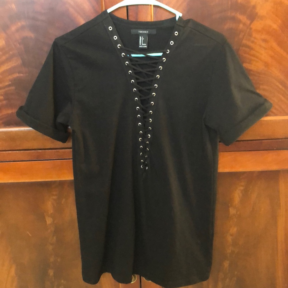Forever 21 lace up top